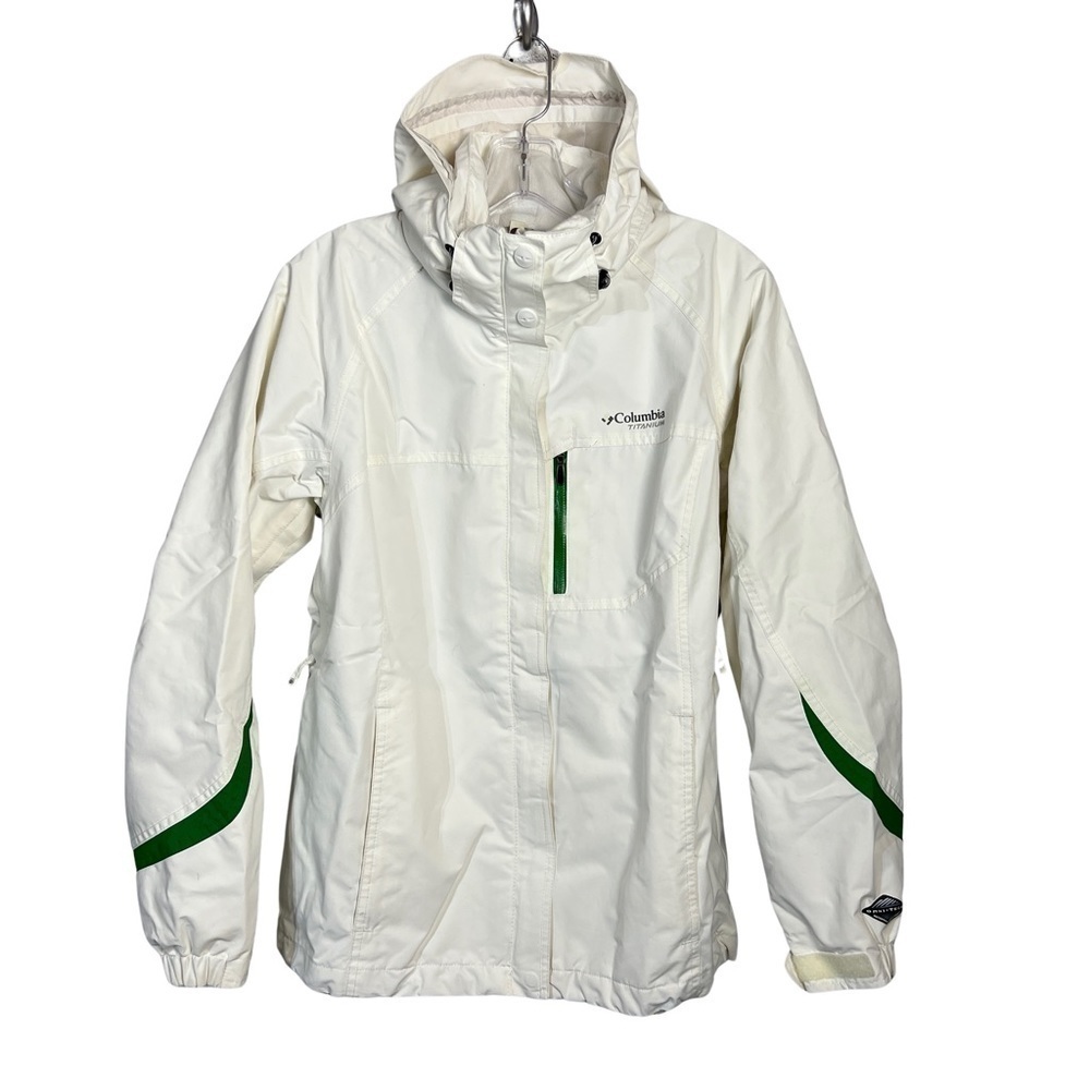 Columbia Titanium Interchange Omni-Tech Hooded White Jacket